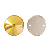 Light Topaz Rivoli Shape High Quality Glass Sew-on Rhinestones WholesaleRhinestone